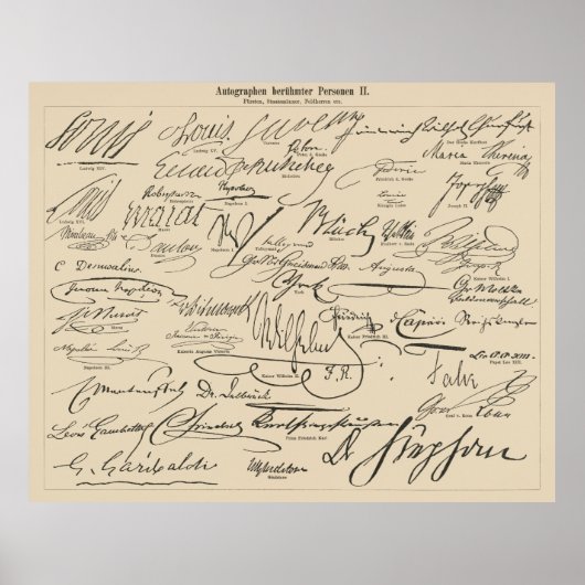 beroemde autografieken 2 poster (Voorkant)