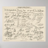 beroemde autografieken poster (Voorkant)