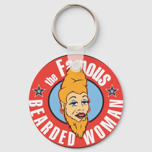 beroemde baardvrouw sleutelhanger (Voorkant)