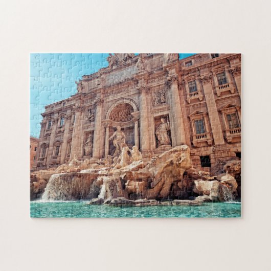 Beroemde bezienswaardigheid - Trevi fontein Legpuzzel (Horizontaal)