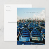 Beroemde Blauwe Boten van Essaouira Briefkaart (Voorkant / Achterkant)