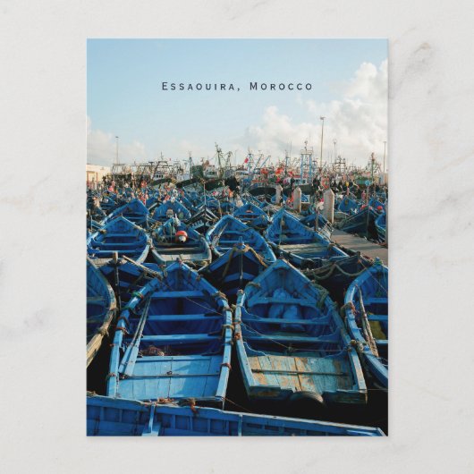Beroemde Blauwe Boten van Essaouira Briefkaart (Voorkant)