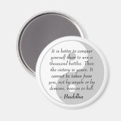 Beroemde Boeddha citaten - Verover jezelf Magneet (Voorkant / Achterkant)