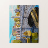 Beroemde Bruggen over de Tiber Rome. Legpuzzel (Verticaal)