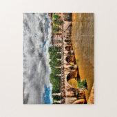 Beroemde Bruggen over de Tiber Rome. Legpuzzel (Verticaal)