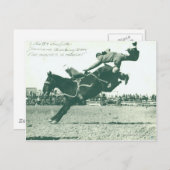 beroemde Bucking Bronc vijf minuten Briefkaart (Voorkant / Achterkant)