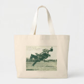 beroemde Bucking Bronc vijf minuten Grote Tote Bag (Voorkant)