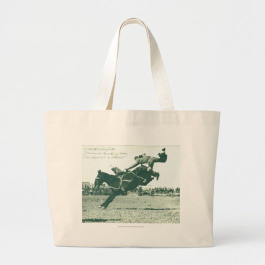 beroemde Bucking Bronc vijf minuten Grote Tote Bag (Voorkant)