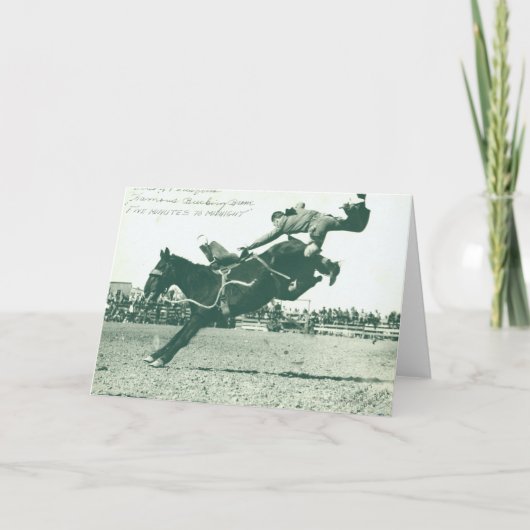 beroemde Bucking Bronc vijf minuten Kaart (Voorkant)