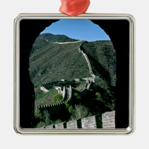 Beroemde Chinese Muur - Peking, Azië Metalen Ornament