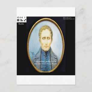 Beroemde citaat van Louis Braille Briefkaart