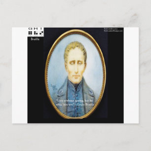 Beroemde citaat van Louis Braille Briefkaart