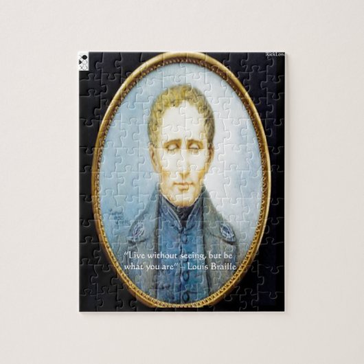 Beroemde citaat van Louis Braille Legpuzzel (Verticaal)
