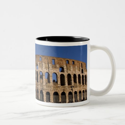 beroemde Colosseum in Rome Landmark 2 Tweekleurige Koffiemok (Rechts)