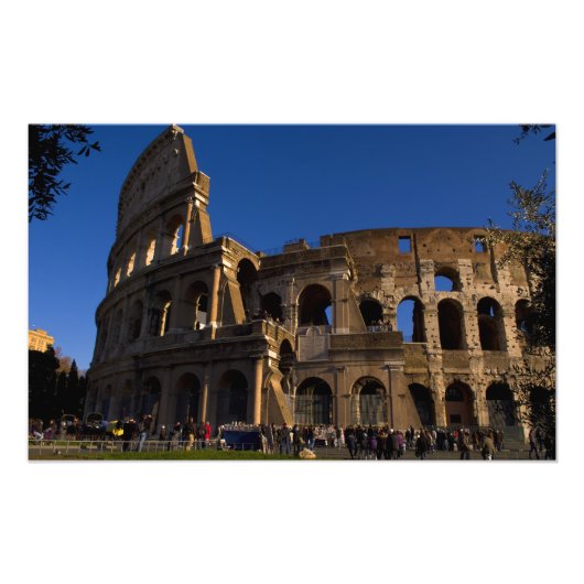 beroemde Colosseum in Rome Landmark Foto Afdruk (Voorkant)