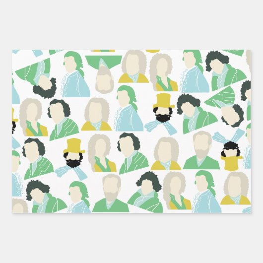 Beroemde componisten inpakpapier (Voorkant)