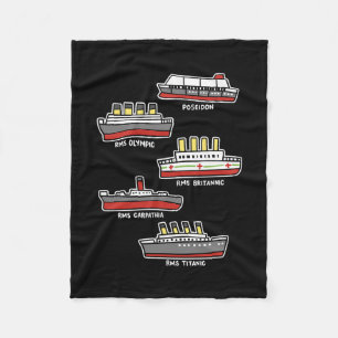 Beroemde Cruiseschip Rms Titanic Britanic Poseidon Fleece Deken