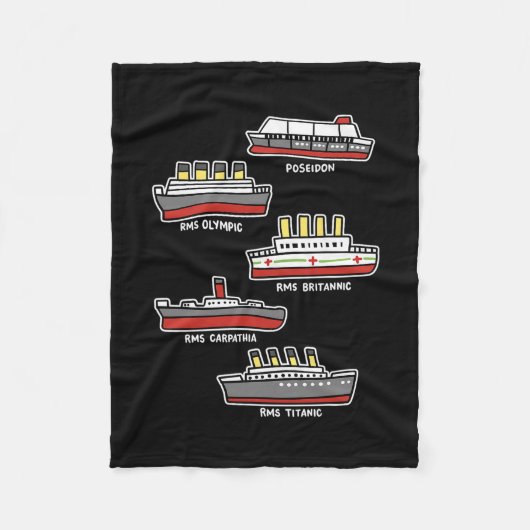 Beroemde Cruiseschip Rms Titanic Britanic Poseidon Fleece Deken (Voorkant)
