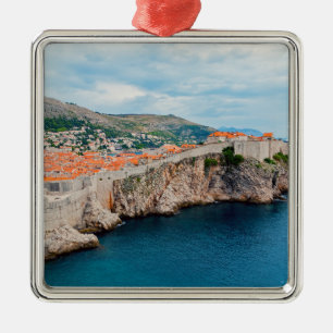 Beroemde daken en muren van de Oude Stad Dubrovnik Metalen Ornament