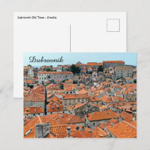 Beroemde daken van de oude binnenstad van Dubrovni Briefkaart