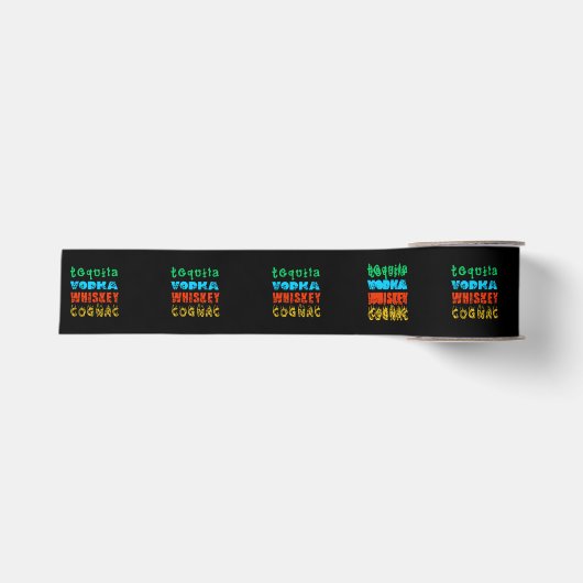 Beroemde Drinken Grosgrain Ribbon Lint (Voorkant)
