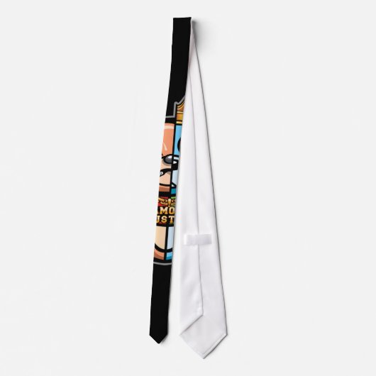 beroemde drukte stropdas (Achterkant)