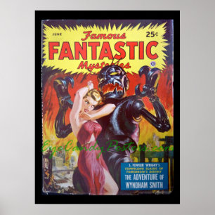 beroemde Fantastische mysteries 13_Pulp Art Poster