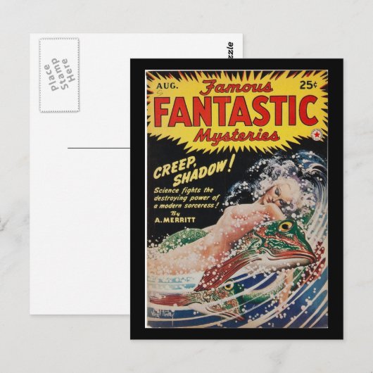 beroemde Fantastische mysteries 42-07_Pulp Art Briefkaart (Voorkant / Achterkant)