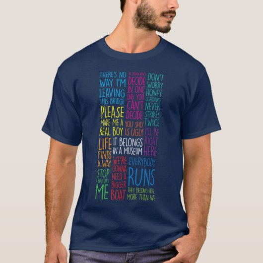 Beroemde filmcitaten t-shirt (Voorkant)
