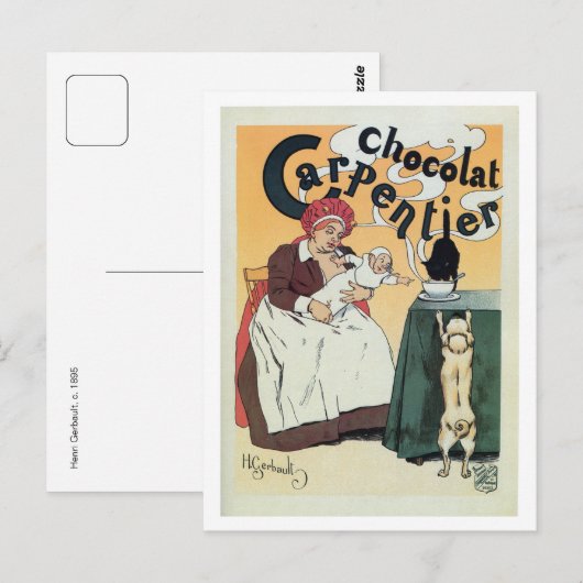  beroemde Franse cacaoreclame Briefkaart (Voorkant / Achterkant)