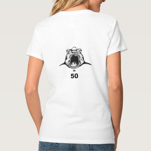 Beroemde haai is 50 t-shirt (Achterkant)