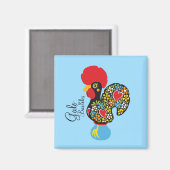 Beroemde haan van Barcelos #06 - Galo de Barcelos Magneet (Voorkant / Achterkant)