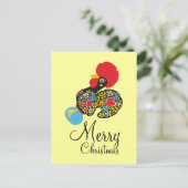 Beroemde Haan van Barcelos Nr 06 Vrolijke Kerstmis Feestdagenkaart (Staand voorkant)