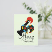 Beroemde Haan van Barcelos Nr 09 Vrolijke Kerstmis Feestdagenkaart (Staand voorkant)