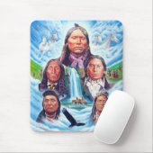 Beroemde Indiase chefs Indianen schilderen Muismat (Met muis)