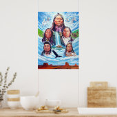 Beroemde Indiase chefs Indianen schilderen Poster (Keuken)