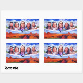 Beroemde Indiase chefs Indianen schilderen Rechthoekige Sticker (Vel)