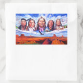 Beroemde Indiase chefs Indianen schilderen Rechthoekige Sticker (Tas)