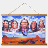 Beroemde Indiase chefs schilderen Indianen Hangend Wandkleed (Voorkant)