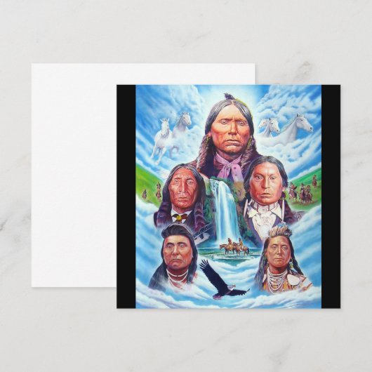 Beroemde Indische Chiefs Native Americans Schilder (Voorkant / Achterkant)