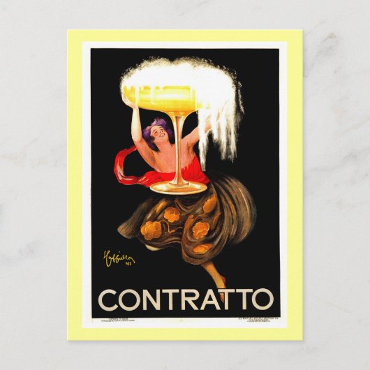beroemde Italiaanse Champagne Leonetto Cappiello Briefkaart (Voorkant)