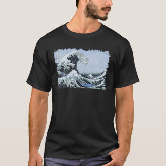 beroemde Japanse kunst: Great Wave Remix Hokus T-shirt