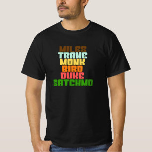 Beroemde Jazz Miles Coltrane Monk - Orkest T-shirt