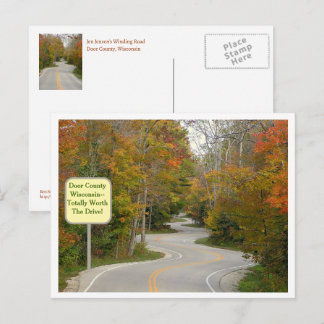 Beroemde Jen Jensen Rd. in Door County, Wi. Briefkaart