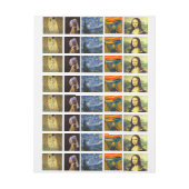 beroemde kunst adreslabel wikkel (Vel)