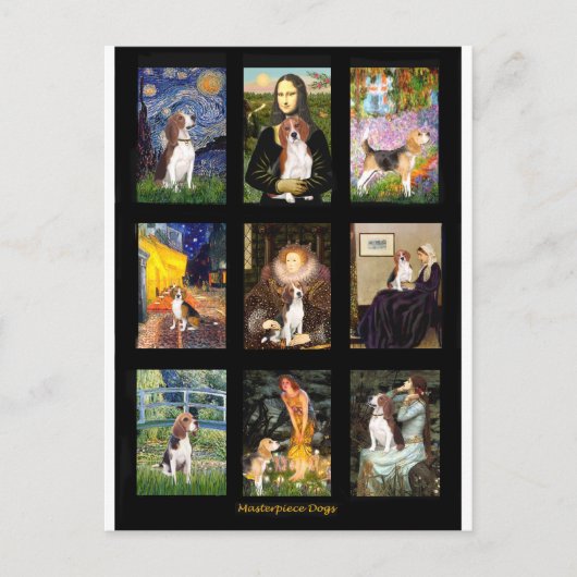 Beroemde Kunst Beagle Comp 1 Briefkaart (Voorkant)