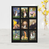 Beroemde Kunst Beagle Comp 1 Kaart (Gele Bloem)