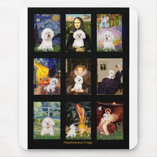 Beroemde Kunst Bichon Frise Composiet Muismat (Voorkant)