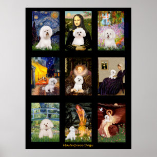 Beroemde Kunst Bichon Frise Composiet Poster