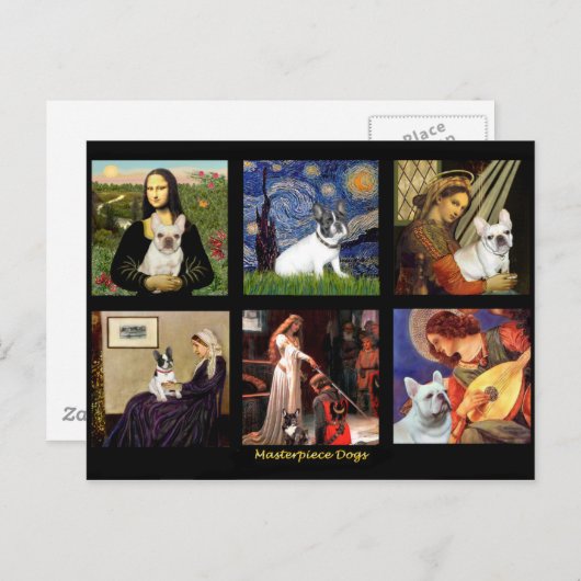 Beroemde kunst Franse stier hond composiet Briefkaart (Voorkant / Achterkant)